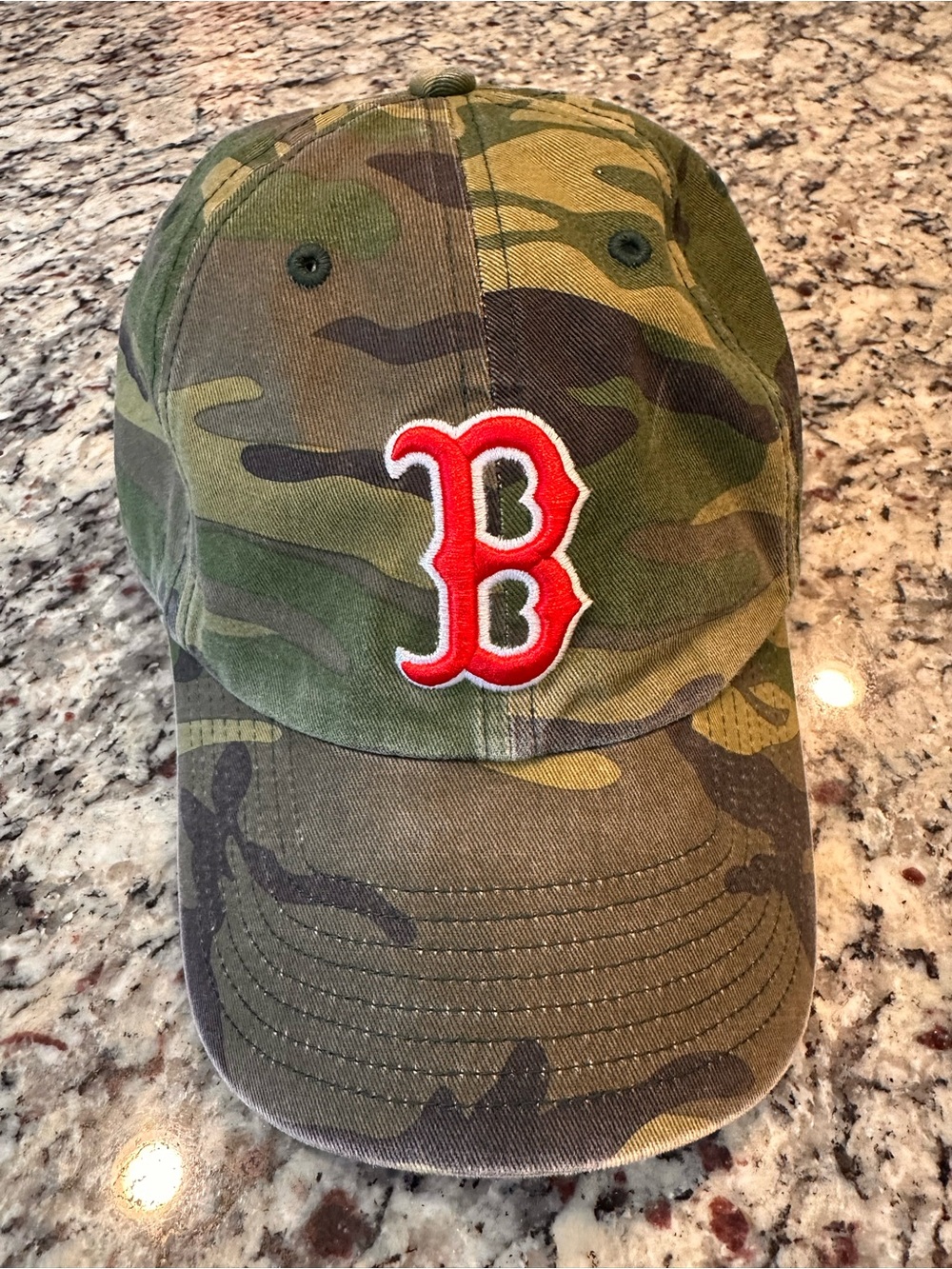 ’47 Boston Red Sox Camo Adjustable Baseball Hat Cap OSFA
